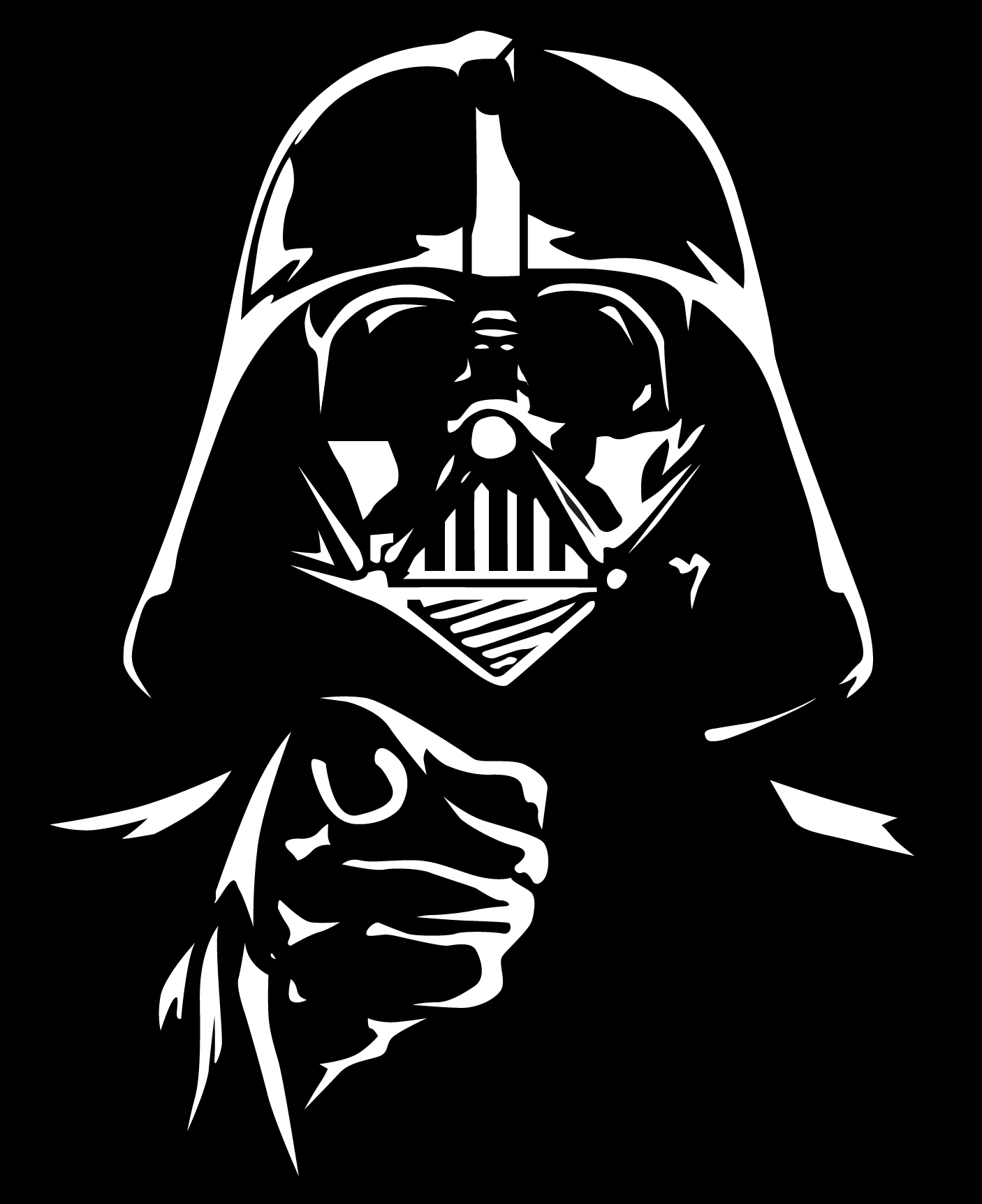 Printable Darth Vader Pumpkin Stencil