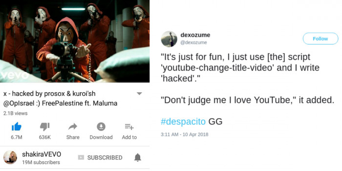 Youtube Hacked: सबसे ज्यादा बार देखी गई Despacito सांग को हैकर ने किया डिलीट