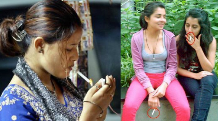 बोल्ड दिखने के चक्कर में सिगरेट के छल्ले उड़ा रही है भोपाली गर्ल्स
