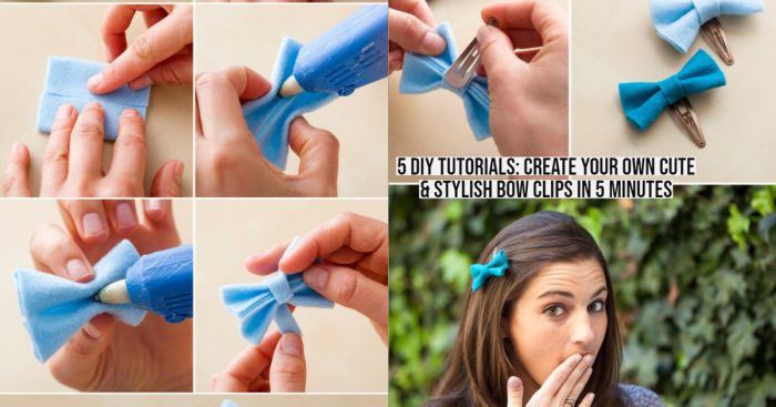 5 DIY Tutorials: Create Your Own Cute & Stylish Bow Clips in 5 Minutes