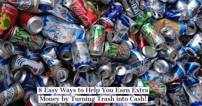 8 Easy Ways to Help You Earn Extra Money by Turning Trash into Cash!