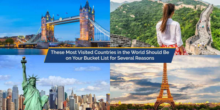 9 Most Visited Countries in the World Featuring Historical Sites and Amazing Views