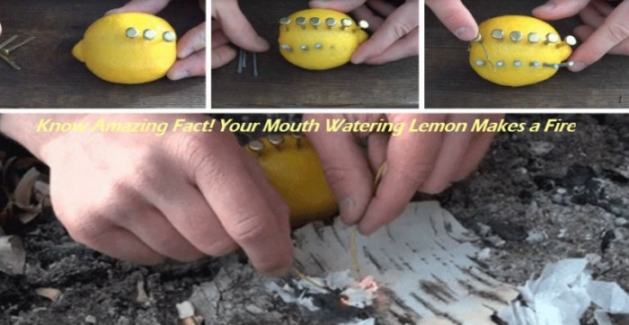 Know Amazing Fact! Your Mouth Watering Lemon Makes a Fire