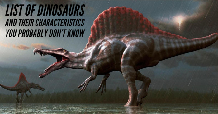 List of Dinosaurs and Their Characteristics You Probably Don’t Know