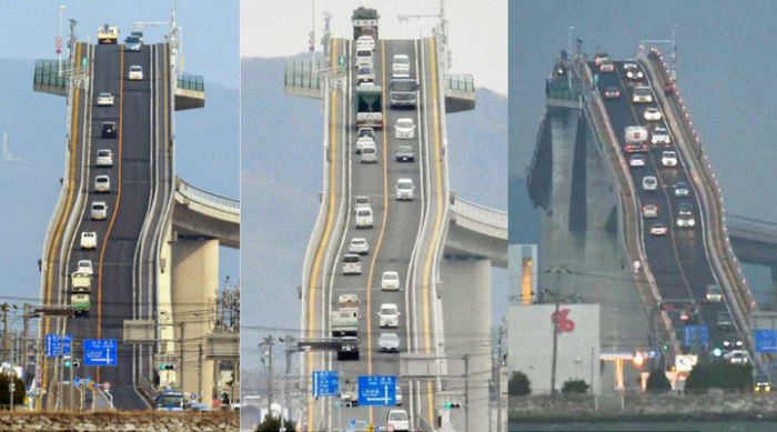 Take A Super Tall Roller Coaster Ride On Eshima Ohashi Bridge