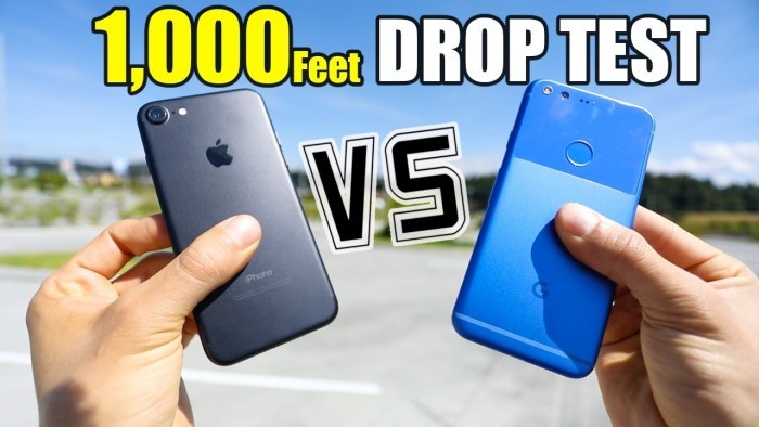 कौन जीतेगा 1000 फीट ड्राप टेस्ट? गूगल पिक्सल या आईफोन-7