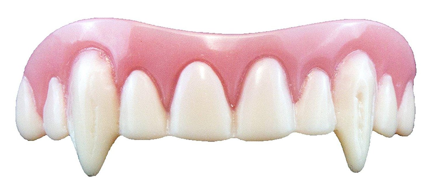 RoadRoma Vampire Tooth Fangs Dentiere Denti Falsi Halloween Party Cosplay Puntelli Bianco Sporco 17Mm 